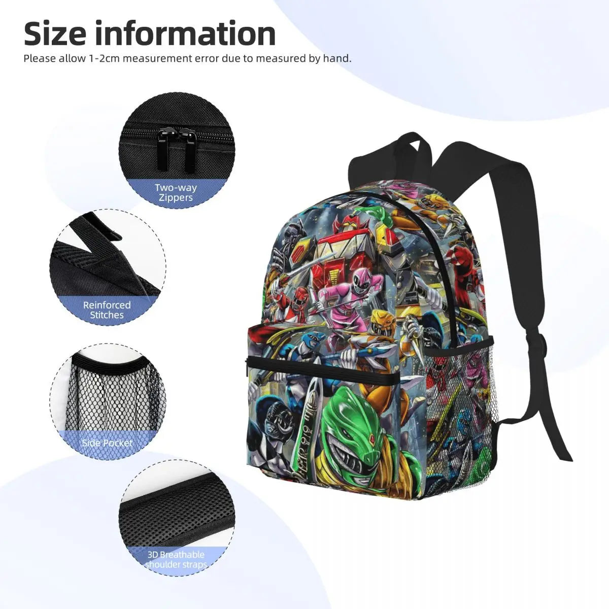 Mochila Power Rangers Niños - Escolar 20-35L Unisex