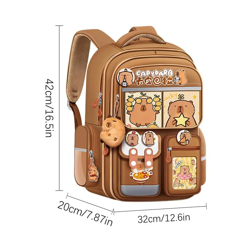 Mochila Capybara Escolar - Gran Capacidad 20-35L