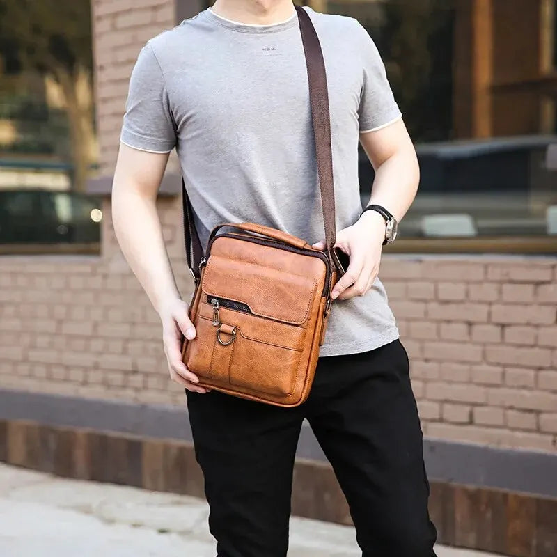 Bolso Crossbody Hombre Vintage - Business Flap Ultraligero